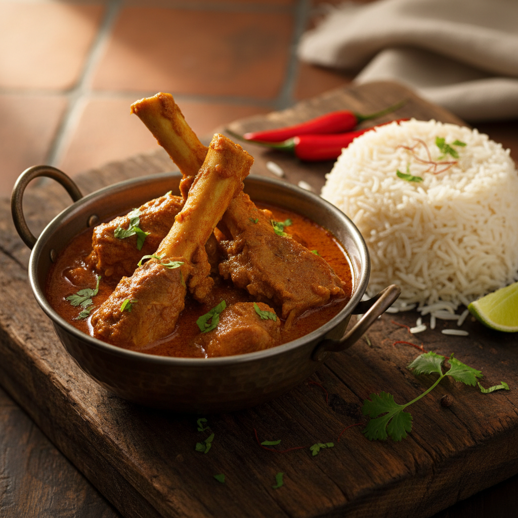Goat Curry with Rice